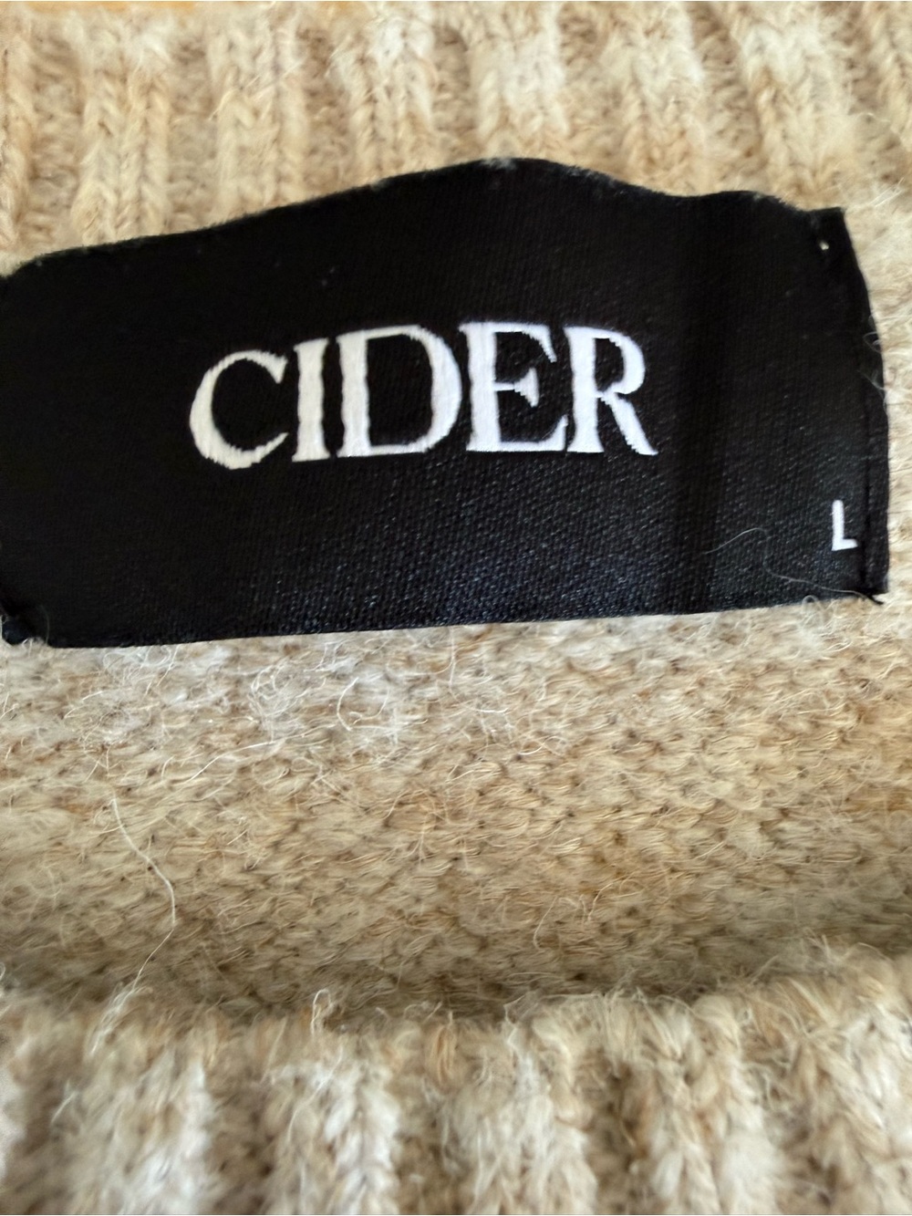 CIDER Pear Sweater Vest Alpaca Wool Blend Khaki Large Fruit Graphic - Picture 5 of 11